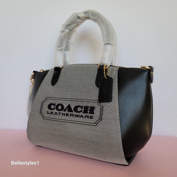 COACH Elise Badge Satchel In Jacquard & Refined Leather 🎈SPECIAL SALE $220.🎈 - Picture 4 of 16